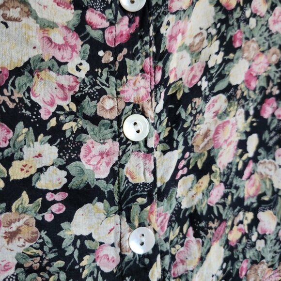 Floral Romper Roomy Fit Cotton Alt Moody - Picture 3 of 8